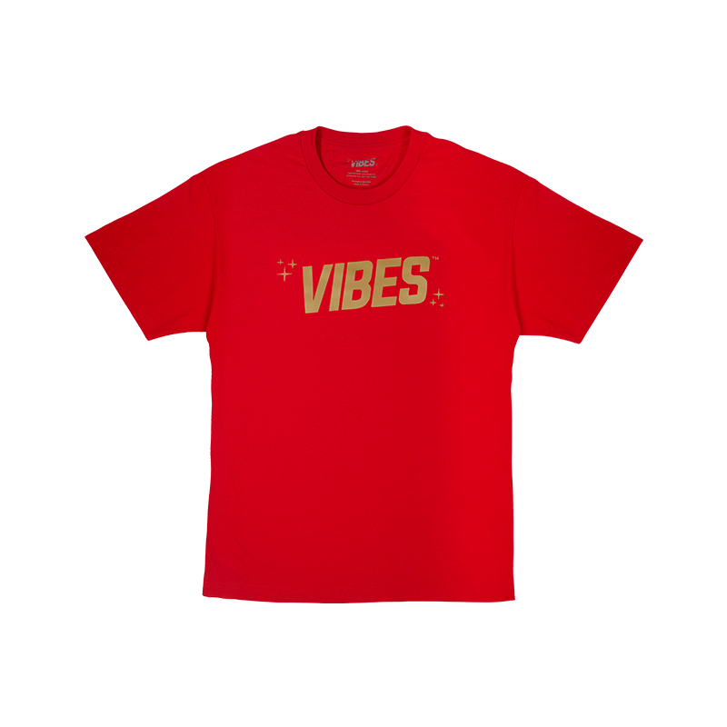 VIBES Blue T-Shirt w/ Gold Logo Vibes Rolling Papers gldonred xxxl