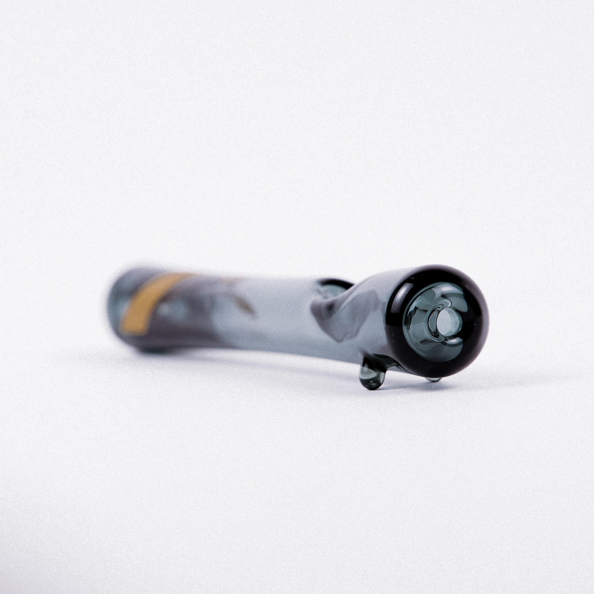 Marley Natural Steamroller Smoked Glass Gold Stripe Decal Glass : Spoon Marley Natural