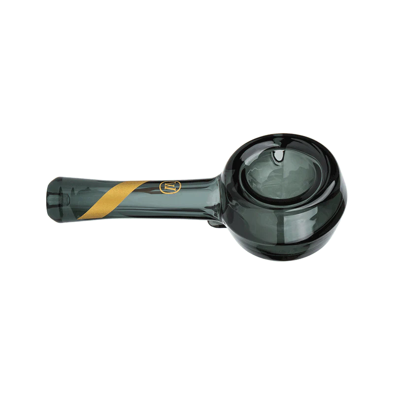 Marley Natural Spoon Pipe Smoked Glass Gold Stripe Decal Glass : Spoon Marley Natural