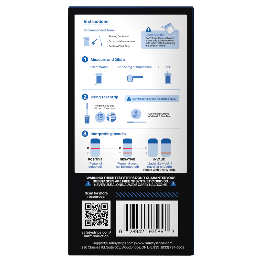 Toxi Shield by Safety Strips™ Fentanyl Test Strips (10 Test Strips per box)  Safety Strips   