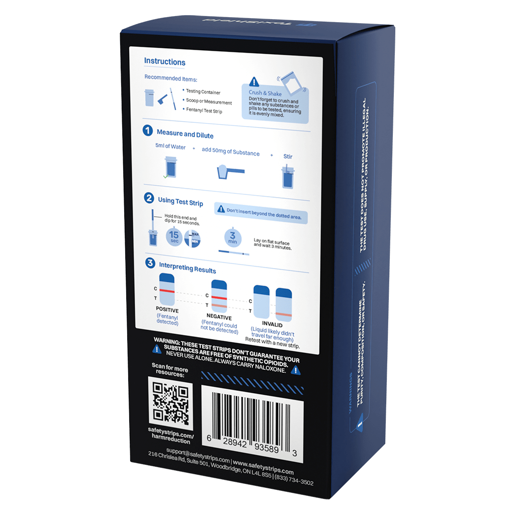 Toxi Shield by Safety Strips™ Fentanyl Test Strips (10 Test Strips per box)  Safety Strips   