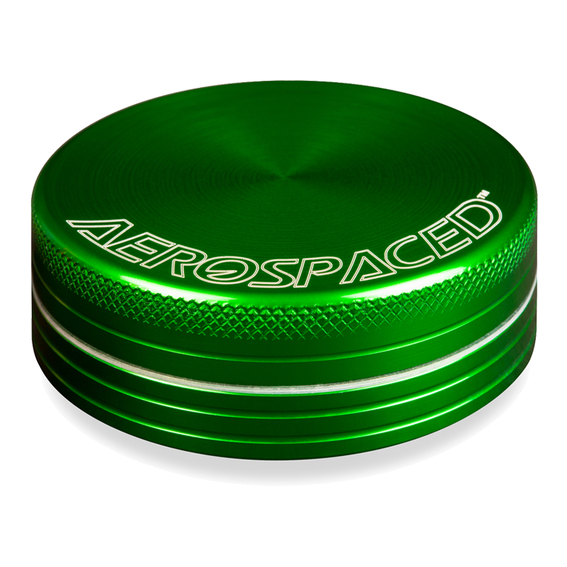 Aerospaced 2 Piece Grinders/Sifters Grinders : Aluminum Aerospaced Green 1.2" (30mm) 